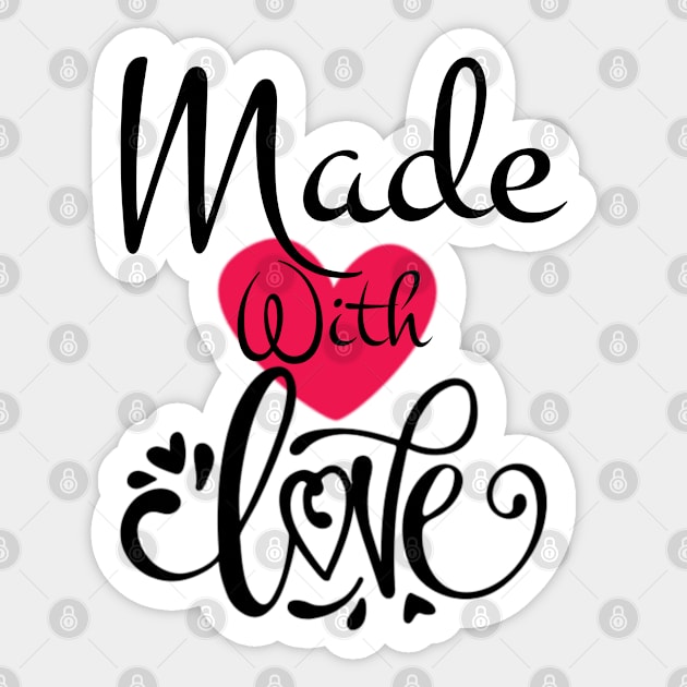 Made with love  valentine gift idea Sticker by CuTeGirL21